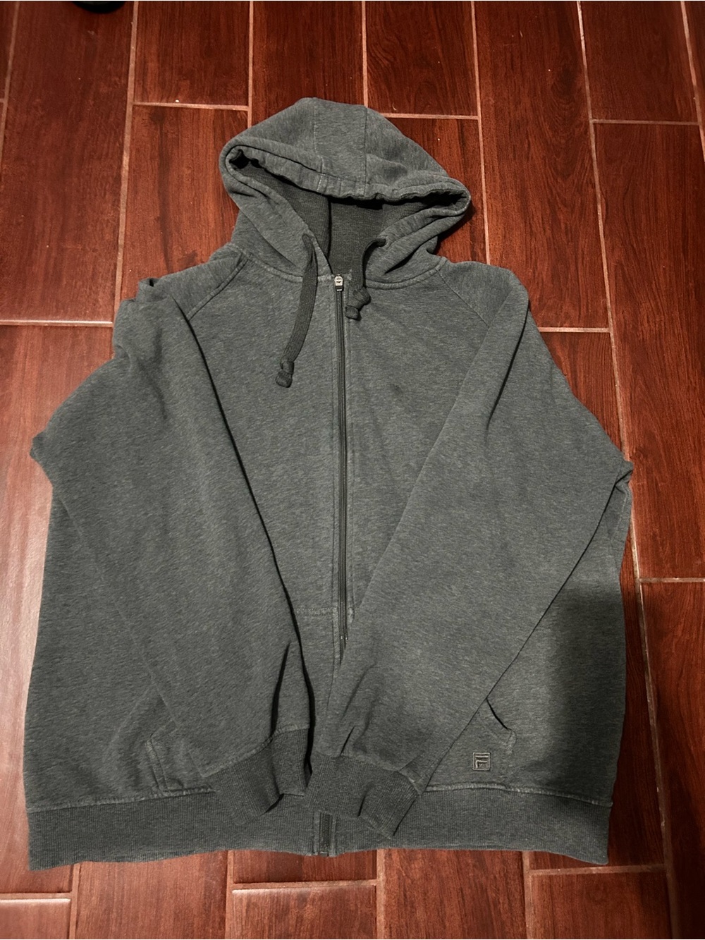 Fila Men's Dark Heather Gray Full-Zip Hoodie